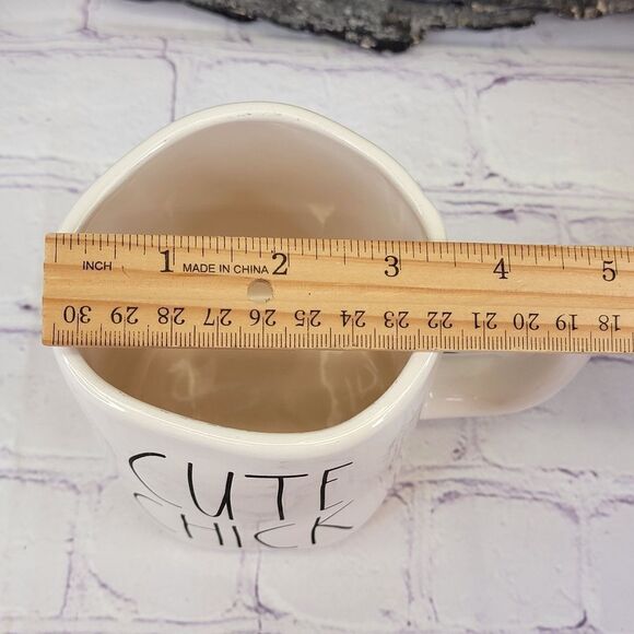 Rae Dunn CUTE CHICK White/Yellow Double-Sided Ceramic Mug - Picture 7 of 7